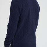 Maglia uomo a treccia blu 710876762 002 RALPH LAUREN 