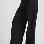 Pantalone donna in lana C3104 W0206BLACK THE LATEST 