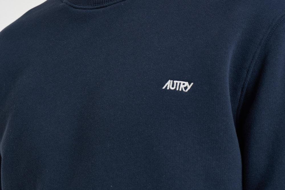 Felpa uomo girocollo blu SWPM 001B AUTRY 