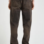 Jeans uomo in denim vissuto marrone 100499 16BARK REPRESENT 