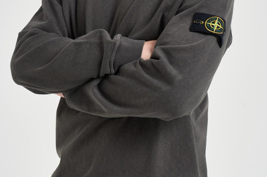 Felpa uomo girocollo grigio antracite 6100034 S0060V0165 STONE ISLAND 