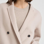 Cappotto donna corto doppiopetto panna MERYL ICE ACCADEMIE TESSILI 