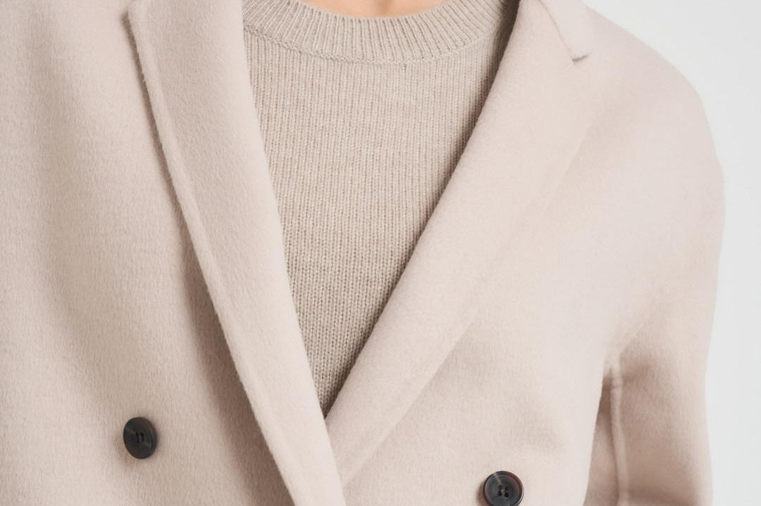 Cappotto donna corto doppiopetto panna MERYL ICE ACCADEMIE TESSILI 