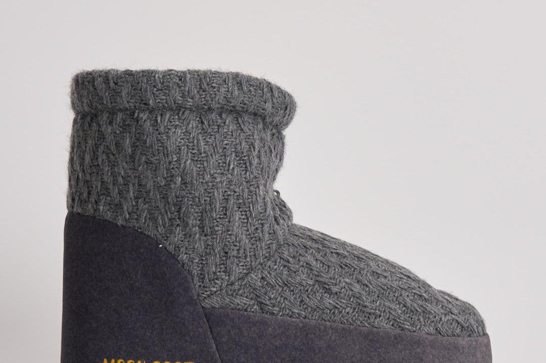 Stivale donna da neve in maglia grigio 1409750 H019GREY MOON BOOT 