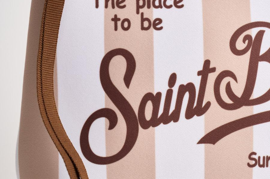 Pochette donna Aline a righe beige e bianca ALINE 09413L MC2 SAINT BARTH 