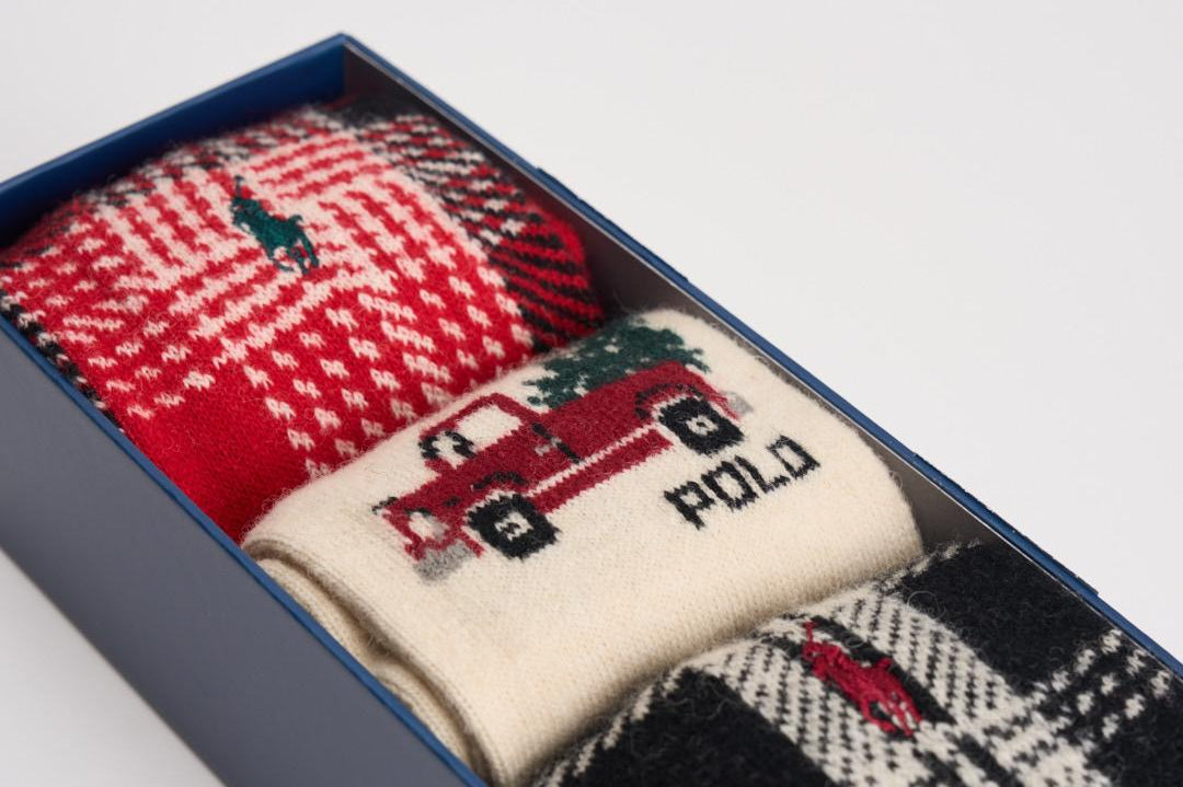 Set 3 calze fantasia natalizia 449P04723 001 RALPH LAUREN 