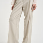 Pantalone donna con pieghe grigio 106607A18E PAULAI18 PINKO 