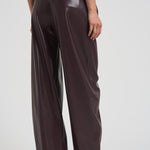 Pantalone in eco pelle donna T180471E CABERNET THE ANDAMANE 