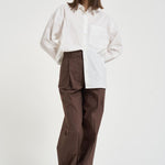 Camicia donna a  righe bianca BLUM PORCELAIN IRO 