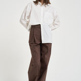 Camicia donna a  righe bianca BLUM PORCELAIN IRO 