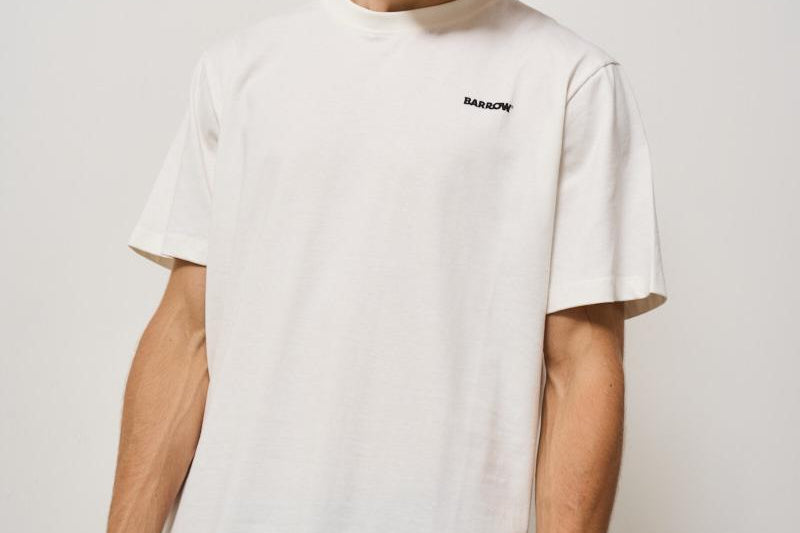 T-shirt uomo girocollo bianca ATH084 002 BARROW 