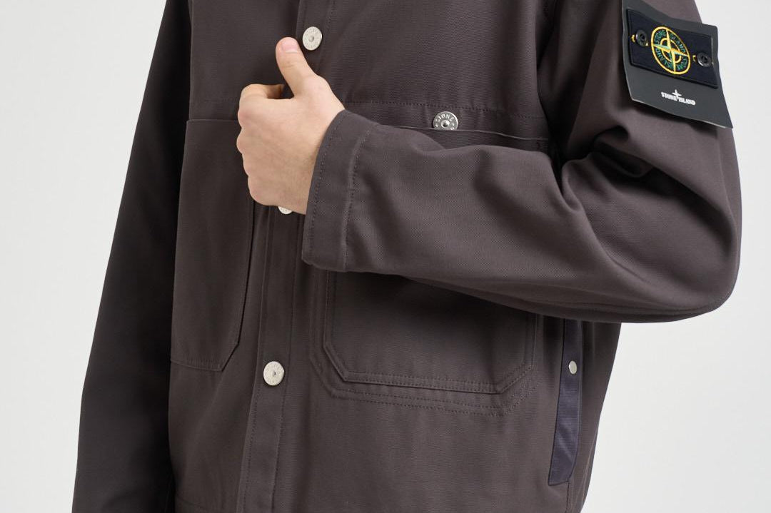 Giacca uomo stile camicia antracite 4100076 S0164V0065 STONE ISLAND 