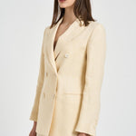 Giacca donna doppiopetto panna 6B1011 N7058304 MONTEDORO 