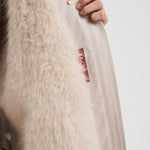 Parka donna ampio midi panna GAIL 001 MAX MARA STUDIO 