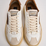 Sneakers uomo Vintage Whale bianche e marrone VINTAGE BARK PURAAI 