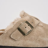 Scarpa donna Boston con pelliccia di agnello taupe 1028299 TAUPE BIRKENSTOCK 