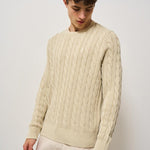 Maglia uomo a treccia ecru 710965867 001 RALPH LAUREN 