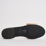 Ciabbatina donna beige e nera K06 PANNA EMANUELA CARUSO CAPRI 