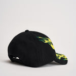 Cappello uomo nero con fiamma verde BL00CO Z0993V2 PALM ANGELS 