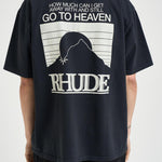 T-shirt uomo girocollo nera TT07012 3167BLACK RHUDE 