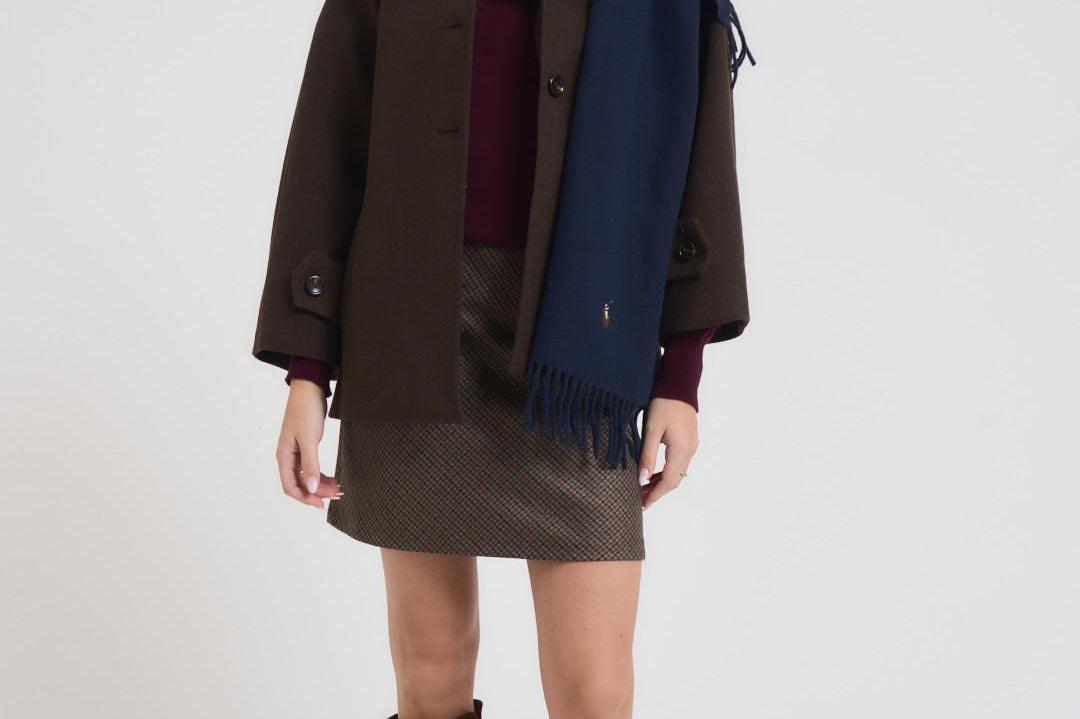 Sciarpa donna con frange blu 449959359 009 RALPH LAUREN 