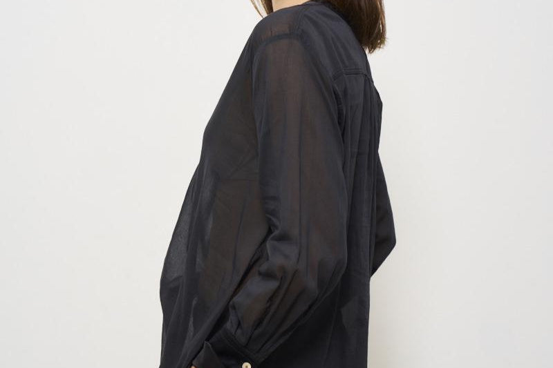 Camicia donna nera semitrasparente 13894 8022 FORTE FORTE 
