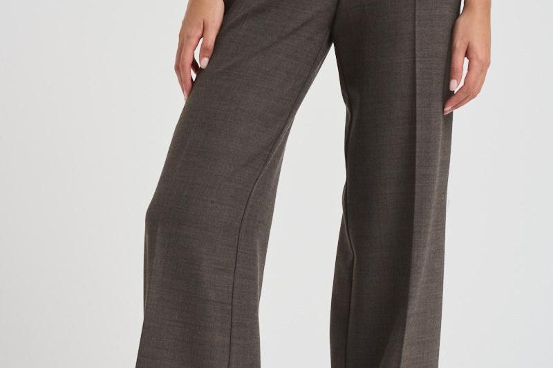 Pantalone donna a palazzo Powo tortora D231491 POWO024CASTAGNA P.a.r.o.s.h. 