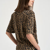 T-shirt donna girocollo Avi animalier 11154 MTL59BLACKBROWN ANINE BING 