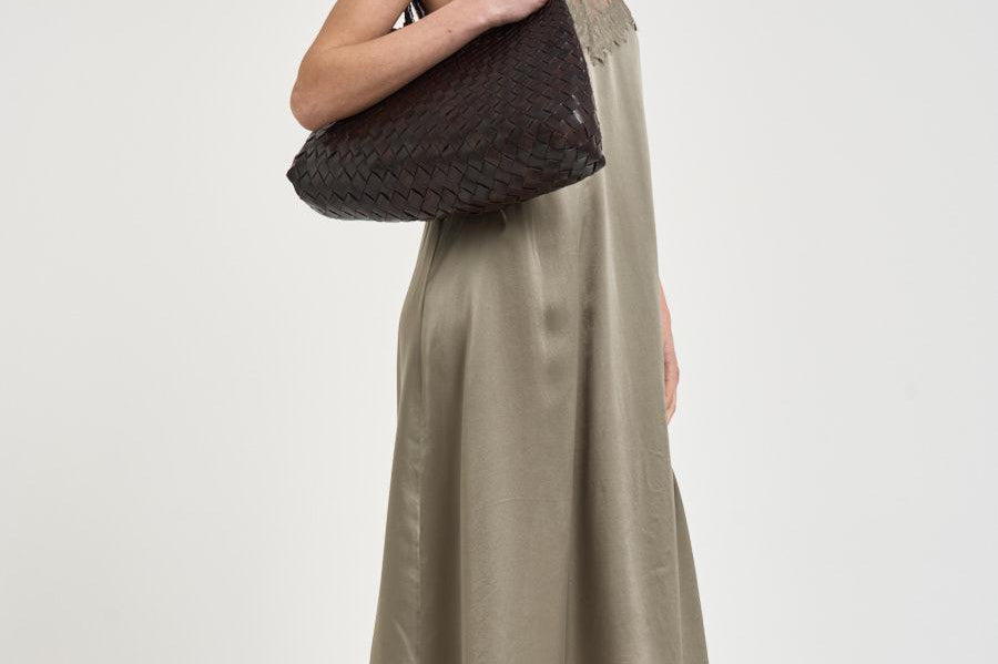 Abito donna lungo verde oliva BAILAR OLIVEGREEN IRO 