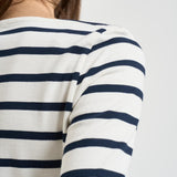 T-shirt donna Carmelita a righe blu Y6SJ08 RG109 SEMICOUTURE 