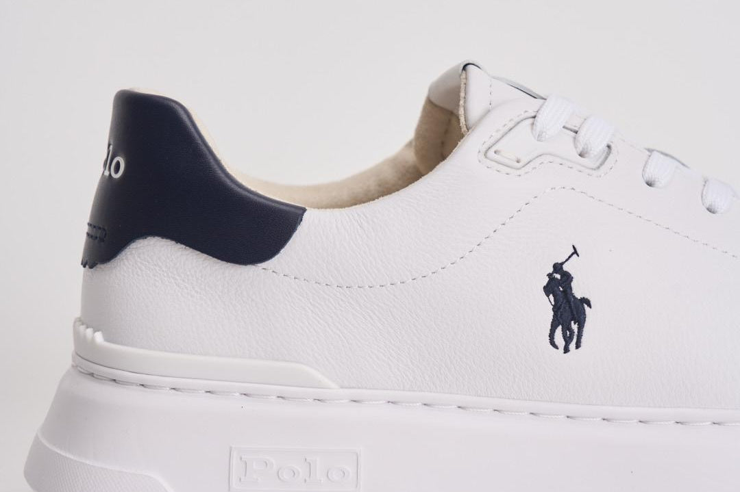 Sneakers uomo RLite Court bianco e blu 809974097 001 RALPH LAUREN 