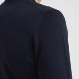 Girocollo uomo in lana blu AU3010C 1001 ALPHA STUDIO 