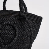 Borsa donna Arona in rafia nera ARONA BLACK IBELIV 
