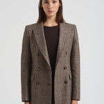 Giacca donna doppiopetto J Parigi pied de poule marrone JPARIGI10B 440010MORO TAGLIATORE 