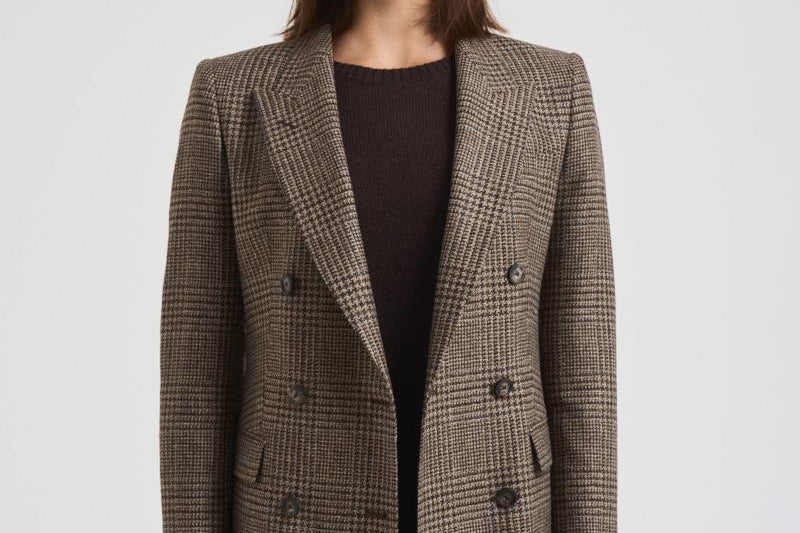 Giacca donna doppiopetto J Parigi pied de poule marrone JPARIGI10B 440010MORO TAGLIATORE 