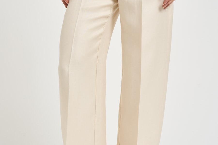 Pantalone donna dritto panna L6SM75 A11 LIVIANA CONTI 