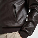 Giubbotto uomo in ecopelle moro ELVIS TANNING06 THE JACK LEATHERS 
