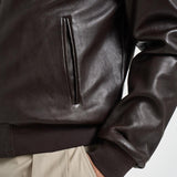 Giubbotto uomo in ecopelle moro ELVIS TANNING06 THE JACK LEATHERS 