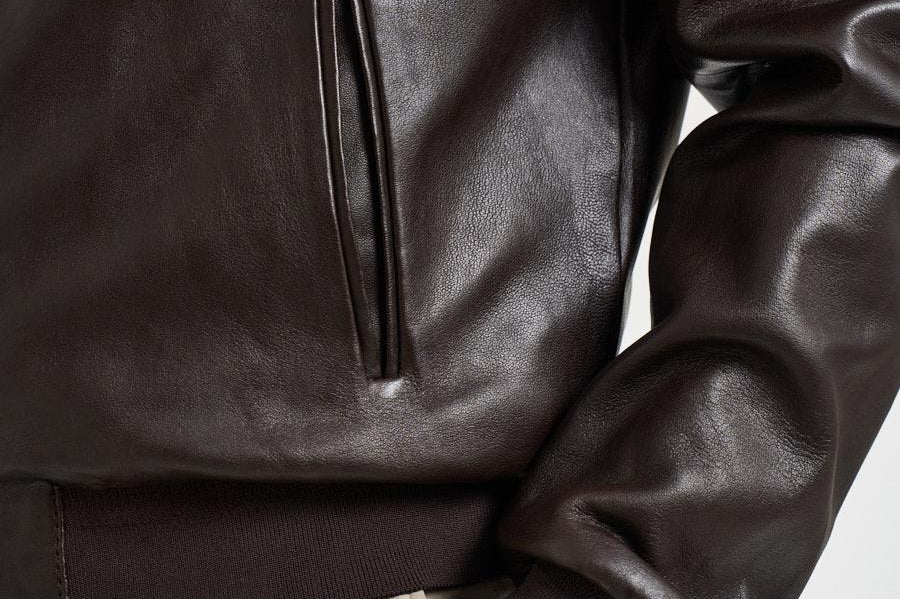 Giubbotto uomo in ecopelle moro ELVIS TANNING06 THE JACK LEATHERS 