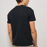 T-shirt uomo girocollo nera AU1330C 1002 ALPHA STUDIO 