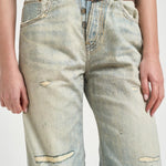 Jeans donna Bonnie in denim chiaro con rotture BONNIETLO TLO HAIKURE 