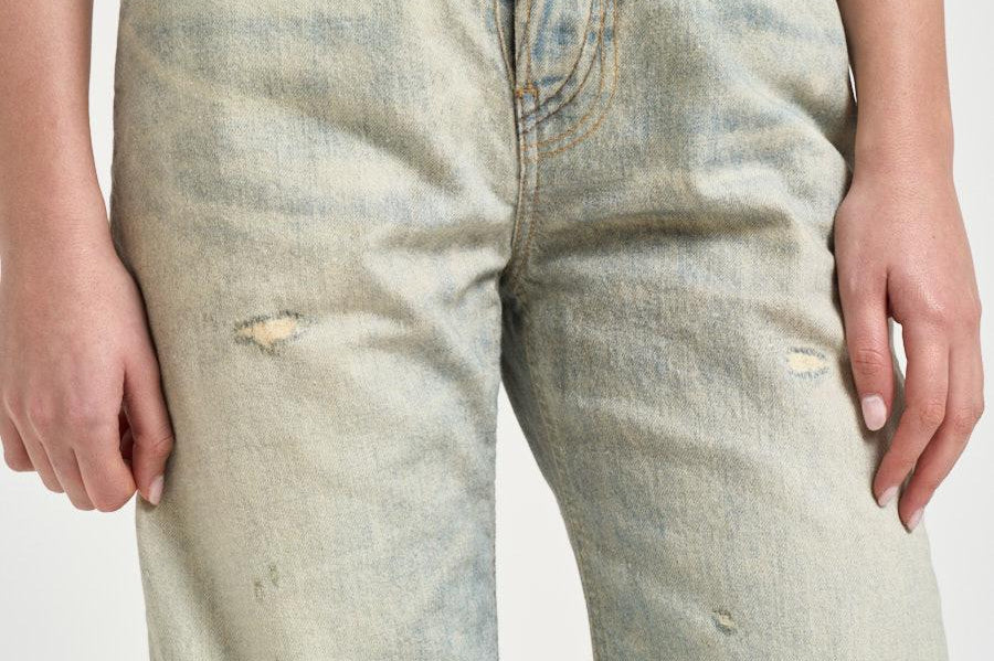 Jeans donna Bonnie in denim chiaro con rotture BONNIETLO TLO HAIKURE 