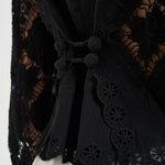 Blusa donna Nina in sangallo nera HT0856FA D2J01IBLACK ISABEL MARANT 