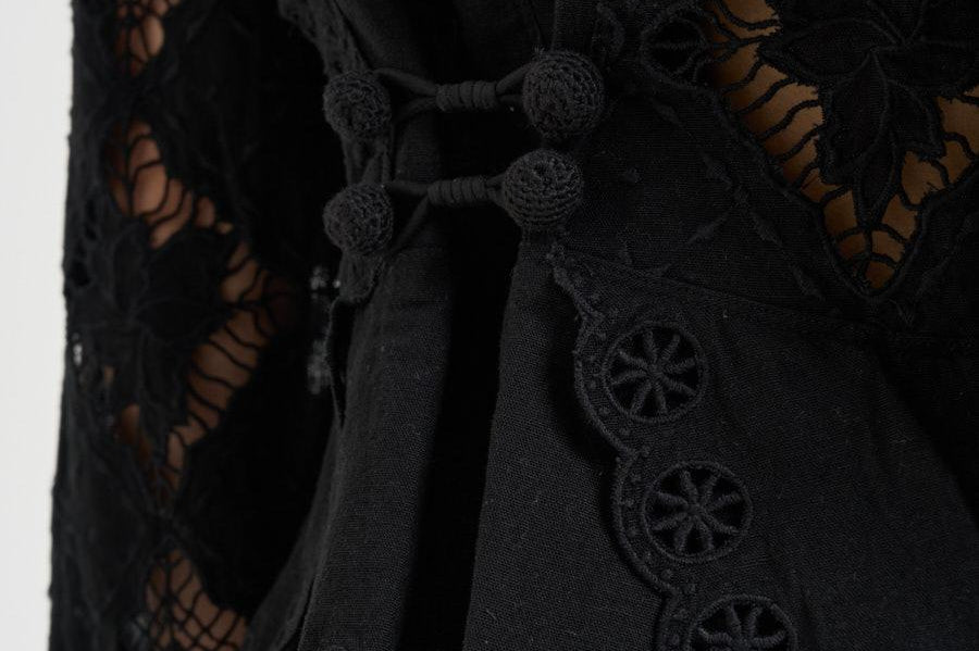 Blusa donna Nina in sangallo nera HT0856FA D2J01IBLACK ISABEL MARANT 