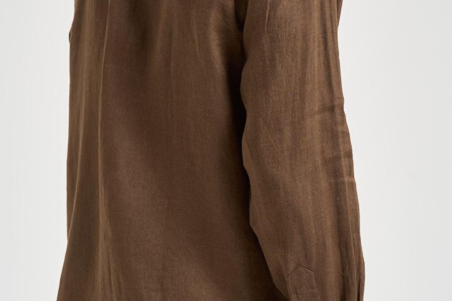Camicia uomo in lino marrone 710968915 500 RALPH LAUREN 