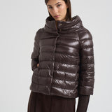 Cappa donna corta in nylon marrone scuro PI0046DIC 8800 HERNO 