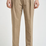 Pantalone uomo doppia pinces beige BELLOD 300519553 BRIGLIA 