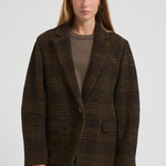 Giacca donna Gesina a quadri marrone VE0522FB C3D02E67KI MARANT ETOILE 