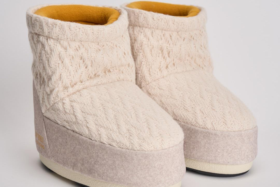 Stivale donna da neve in maglia panna 1409750 L032WHITESAND MOON BOOT 