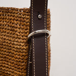Borsa donna a secchiello in rafia marrone 428955892 002 RALPH LAUREN 